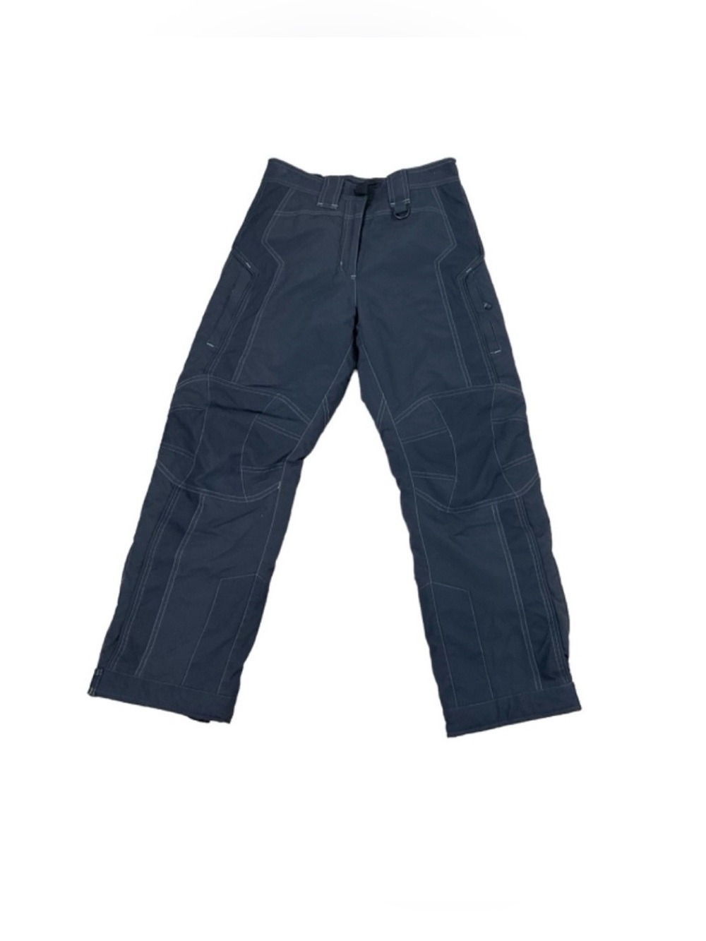 LL Bean Unisex Kids Snow Pants Reinforced Knee Lined Gray KIDS 12 Style# 0 BLP2